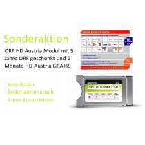 SONDERAKTION: ORF I HD Austria I CAM mit 5 Jahre ORF GESCHENKT und 3 Monate HD Austria GRATIS